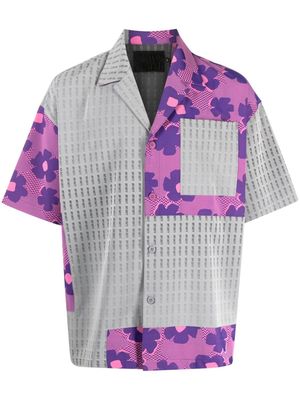 Off Duty panelled-design short-sleeve shirt - Grey