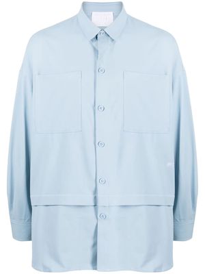 Off Duty plain button-up shirt - Blue