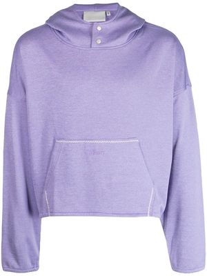Off Duty Pyra logo-embroidered hoodie - Purple