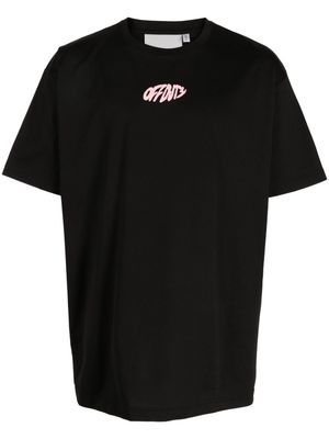 Off Duty Right Feels slogan-print T-Shirt - Black