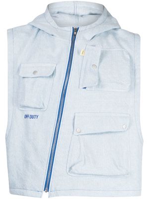 Off Duty Ruck padded hooded vest - Blue