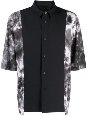 Off Duty tie-dye print short-sleeve shirt - Black