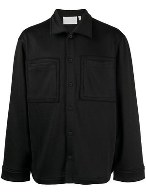 Off Duty Tiller mesh-design shirt - Black