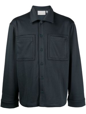 Off Duty Tiller mesh-design shirt - Blue