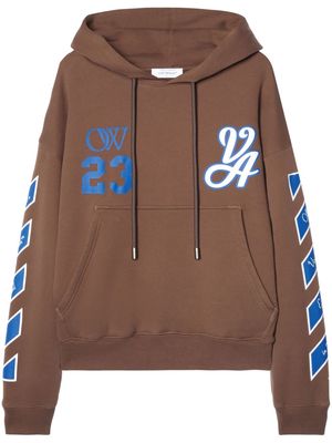 Off-White 23 Varsity Skate cotton hoodie - Brown
