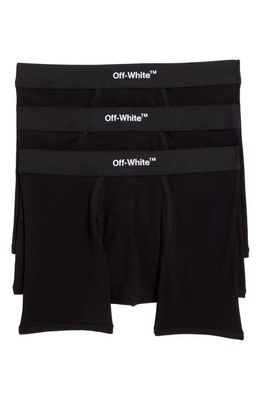 Off-White 3-Pack Helvetica Boxer Briefs in Black