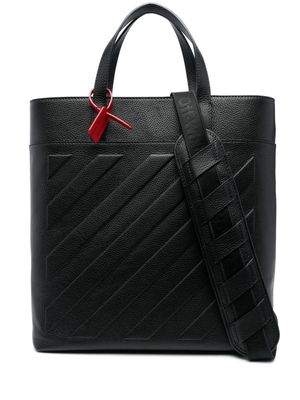 Off-White 3D Diag leather tote bag - Black