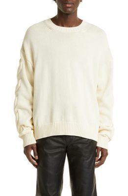 Off-White 3D Diagonal Stripe Sweater in New Beige