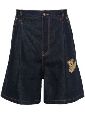 Off-White 90SLOGO DEN SHORTS - 4522 RAW BLUE GOLD FUSION