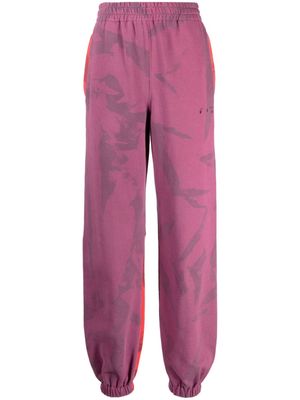 Off-White abstract-print track pants - Purple