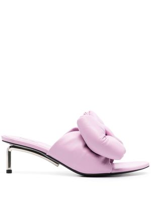Off-White Allen bow-embellished 60mm mules - Pink