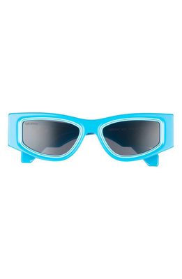 Off-White Andy 53mm Rectangular Sunglasses in Blue Dark