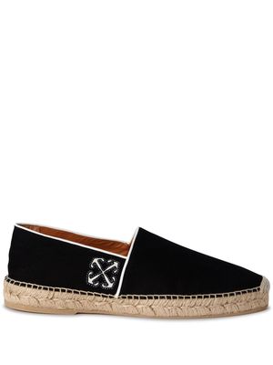 Off-White Anglette Arrow-embroidered espadrilles - Black
