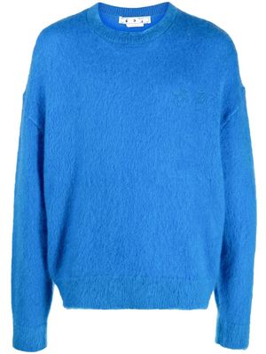 Off-White Arrow Skate textured-knit jumper - Blue