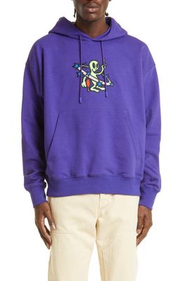 Off-White Arrow Stars Skate Cotton Graphic Hoodie in Purple Blue