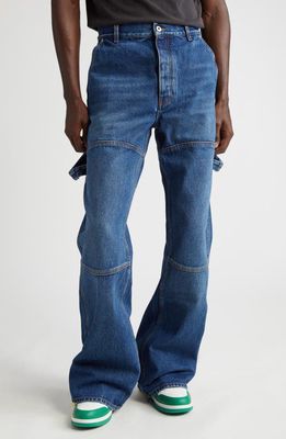 Off-White Arrow Tab Rigid Carpenter Jeans in Medium Blue