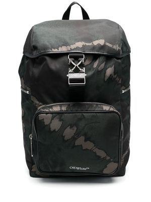 Off-White Arrow Tuc tie-dye print backpack - Black