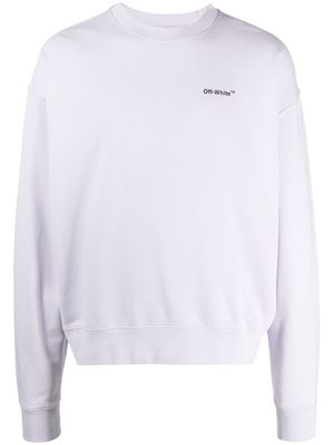 Off-White Arrows cotton sweatshirt - Purple