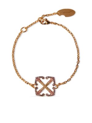 Off-White Arrows crystal-embellished bracelet - Gold