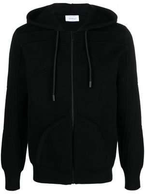 Off-White Arrows embossed-logo cotton hoodie - Black