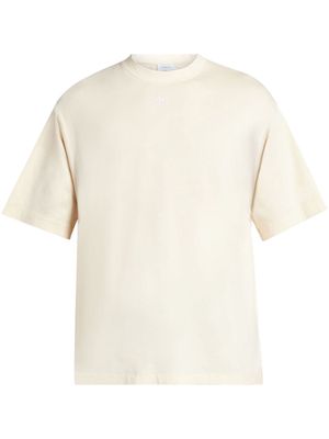 Off-White Arrows-embroidered cotton T-shirt - 301 ANGORA WHITE