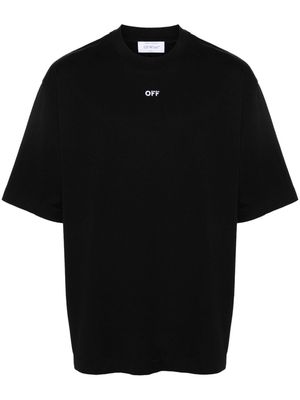 Off-White Arrows-embroidery cotton T-shirt - 1001 BLACK WHITE