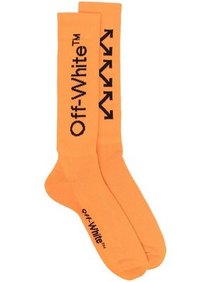 OFF-WHITE Arrows logo socks - Orange