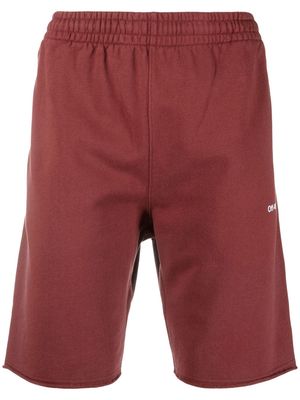 Off-White Arrows-motif cotton track shorts - Red