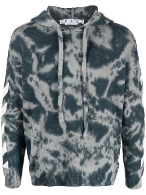 Off-White Arrows-motif drawstring hoodie - Grey