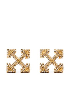 Off-White Arrows-motif earrings - Gold