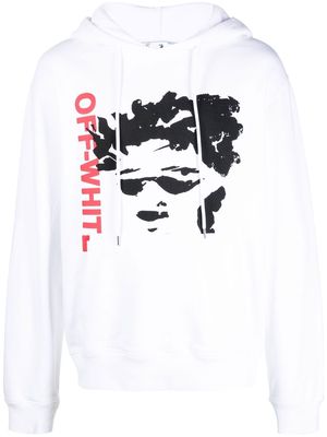 Off-White Arrows-motif face-print hoodie