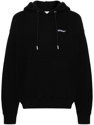 Off-White Arrows-motif organic-cotton hoodie - 1001 BLACK / WHITE