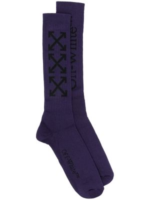 Off-White Arrows-motif socks - Purple