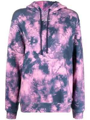 Off-White Arrows-motif tie-dye hoodie - Pink