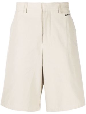 Off-White Arrows-print bermuda shorts - Neutrals