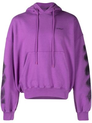 Off-White Arrows-print drawstring hoodie - Purple