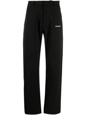 Off-White Arrows-print straight-leg trousers - Black