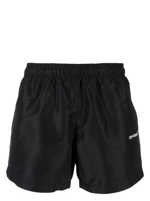 Off-White Arrows-print swim shorts - Black