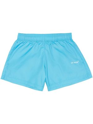 Off-White Arrows-print swim shorts - Blue