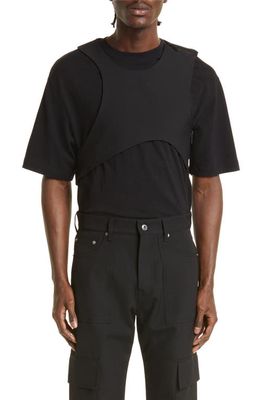 Off-White Asymmetric Cutout Vest in Black