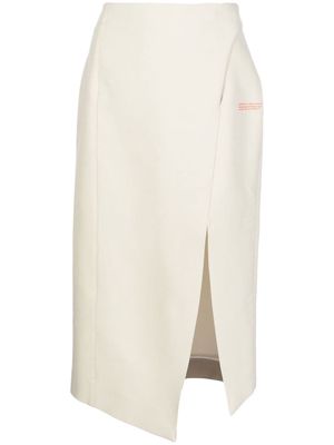 Off-White asymmetric midi skirt - Grey