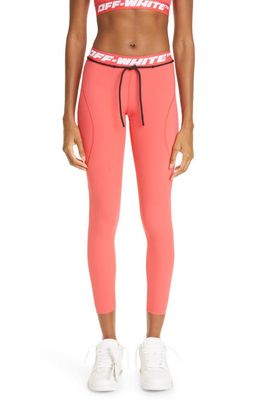 Off-White Athletic Logo Band Leggings in Red