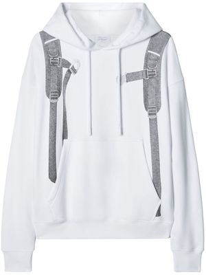 Off-White backpack-print cotton hoodie