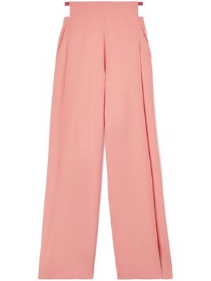 Off-White belted high-waisted trousers - Pink