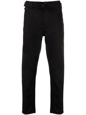 Off-White belted straight-leg trousers - Black