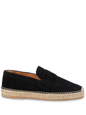 Off-White Bidarette logo-print suede espadrilles - Black