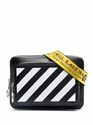Off-White Black Binder Diagonal Stripe Belt Bag
