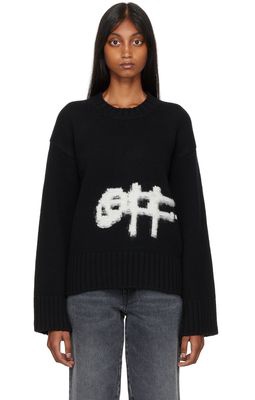 Off-White Black Intarsia Sweater