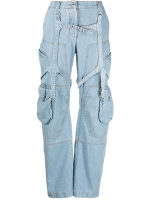 Off-White Bleach Cargo wide-leg jeans - Blue