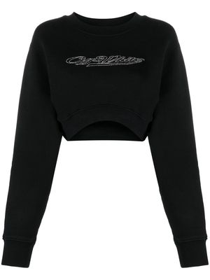Off-White Bling cropped sweatshirt - Black